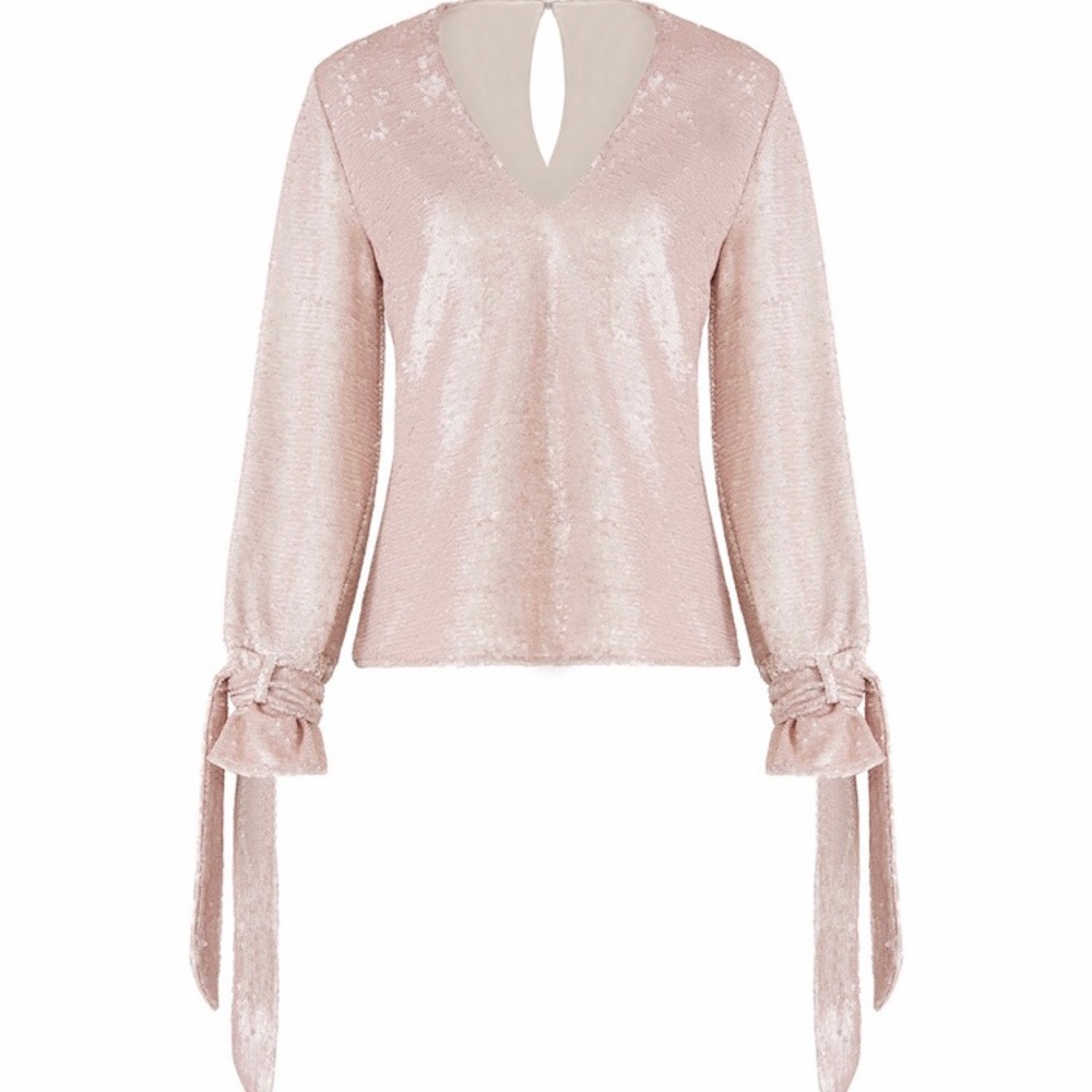 Pink sequin blouse